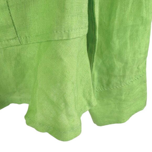 Vintage | Joseph Ribkoff | 6 | Ruffled Collar Blazer | Green | Y2K | Feminine - Picture 6 of 16